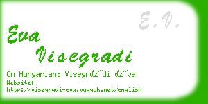 eva visegradi business card